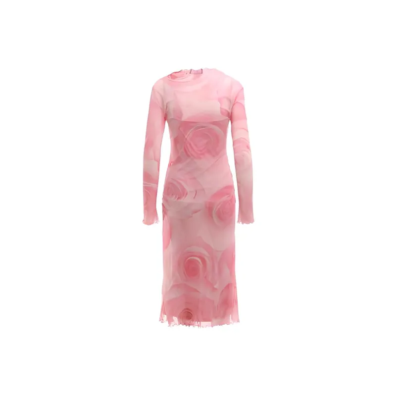 Blumarine Long-Sleeved Dresses Women's Pink-1