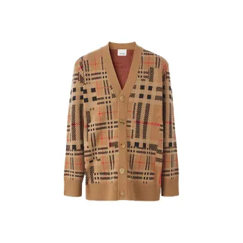 Burberry Cashmere Sweaters Men Archive Beige