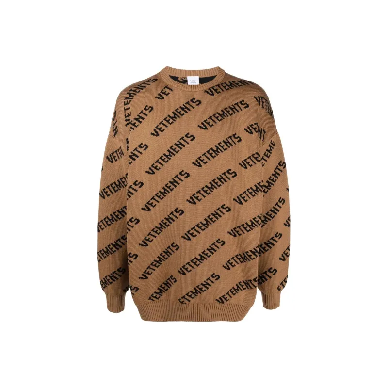 Vetements Logo print Intarsia knit Jumper-0