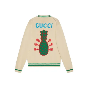 GUCCI SS22 Loose Fit Knitwear Men's Beige