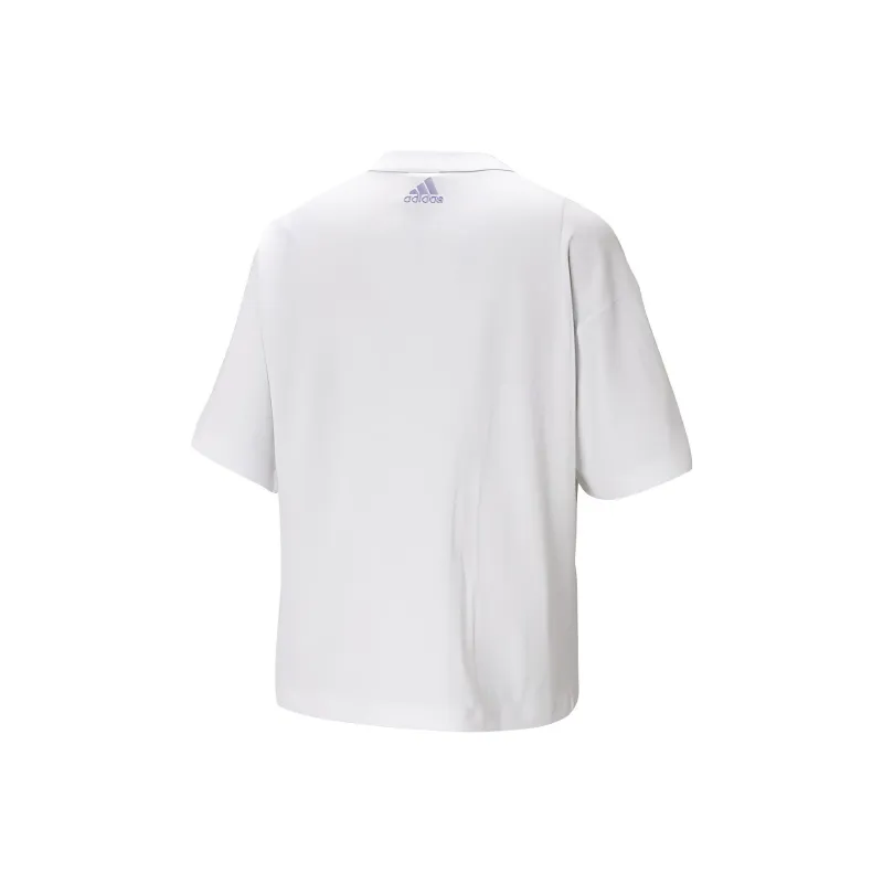 Adidas Set in Sleeve T Shirt Women's White-1