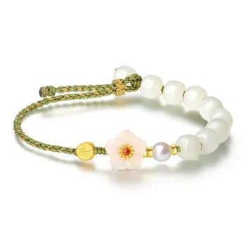 Fu Ru Ji Hetian Jade Bracelets White Jade/Pale Greenish White Jade Women's