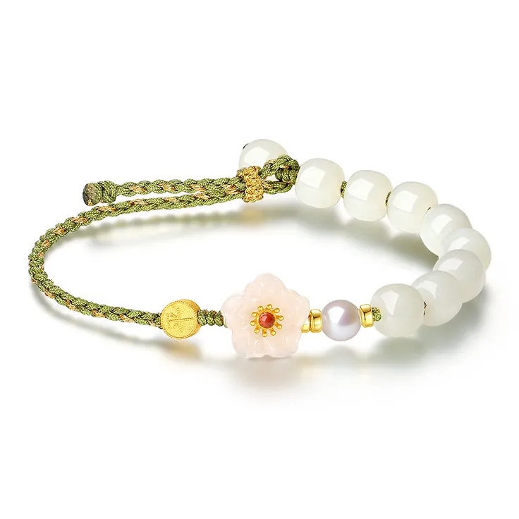 Fu Ru Ji Hetian Jade Bracelets White Jade/Pale Greenish White Jade Women's-0