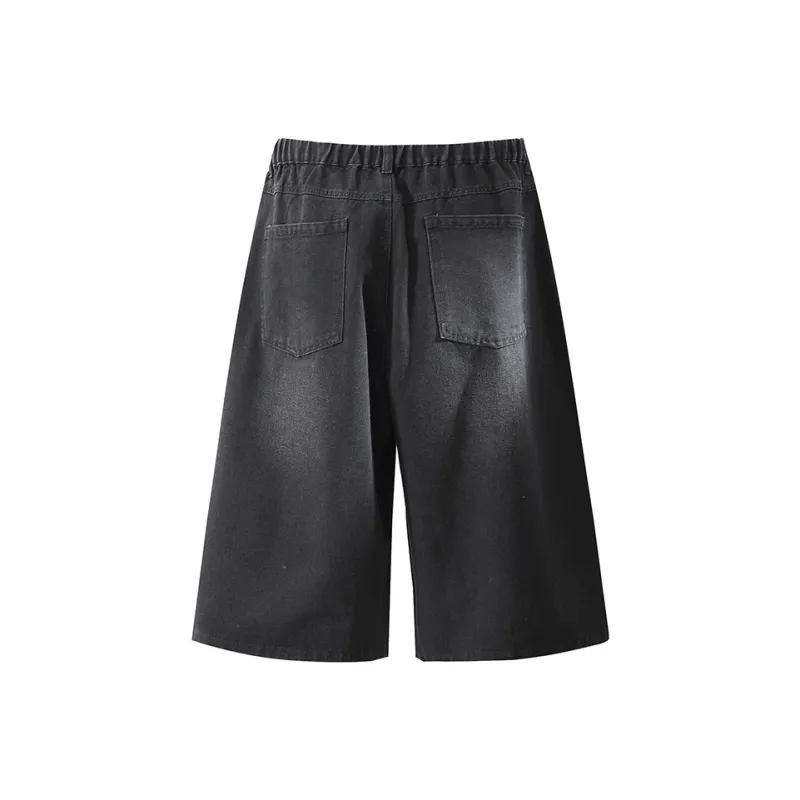 YOSICIL Denim Shorts Unisex Black-5