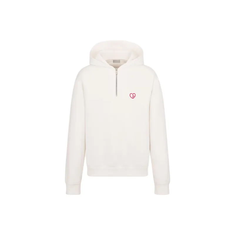 DIOR Zip Detailed Long Sleeved Hoodie-0