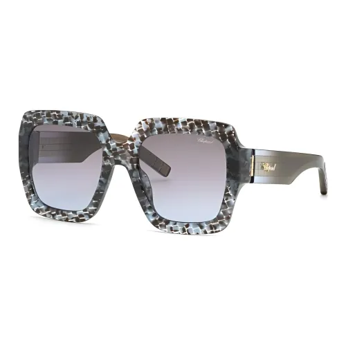 CHOPARD Acetate Rectangular Gg0024s Sunglasses Women's Blue