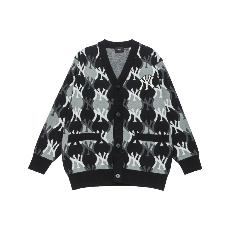 MLB Old Flower Cashmere Sweaters Unisex Black-0