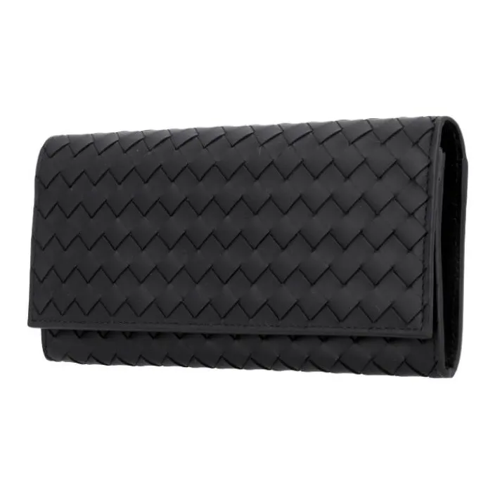 Bottega Veneta Cow Leather Wallet Unisex Black-1