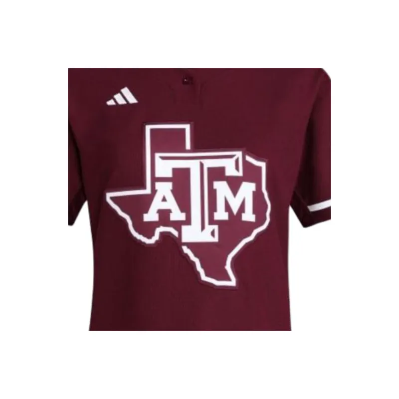 Adidas Free Shipping With AdiClub Texas A&M One Button Softball Jersey-2