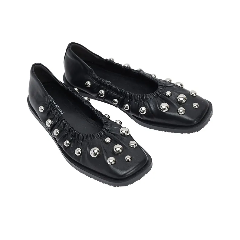 URBAN REVIVO Casual Single Shoes Women's Black-1