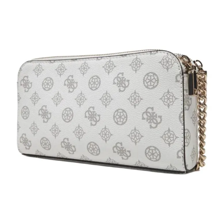GUESS Artificial Leather Shoulder Bag Small Size Women's White-1