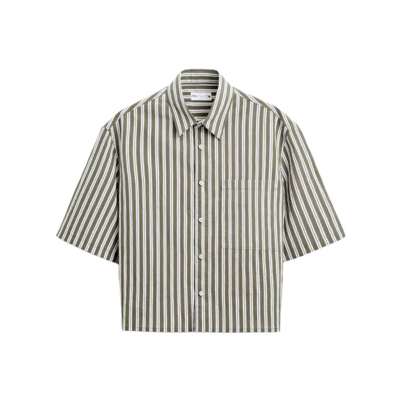 ZARA Shirts Men Khaki-0