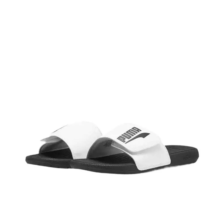 PUMA Cool Cat 2.0 Slip Resistant Slide Slippers Unisex White Black-2