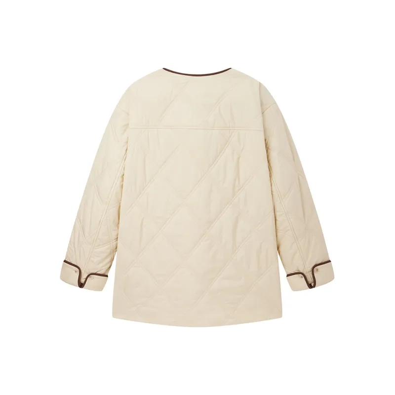 PEACEBIRD Puffer Jacket Women's Cannoli Cream-1