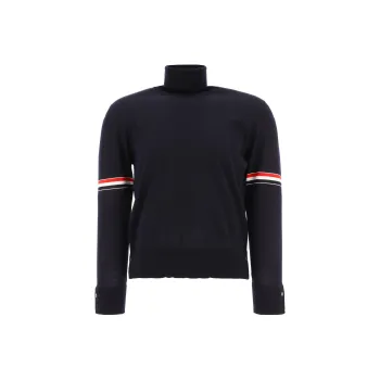 THOM BROWNE Rwb Stripe Roll neck Jumper