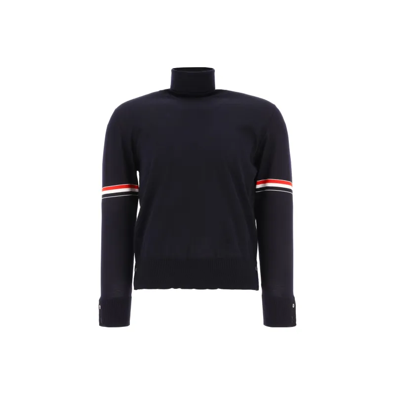 THOM BROWNE Rwb Stripe Roll neck Jumper-0