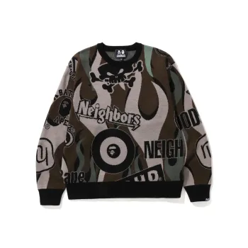 A BATHING APE X Neighborhood Relaxed Fit Knit Sweater