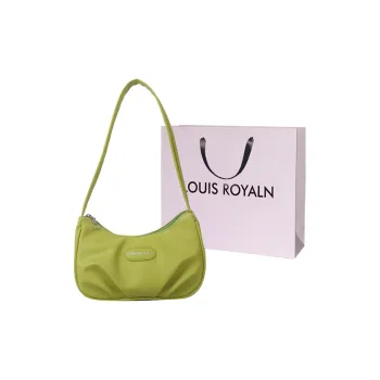 LOUIS ROYALN PU Shoulder Bag Unisex Moonlight Silver/Immortal Dew White/Sand Brown/Concubine Red Pink/Avocado Green