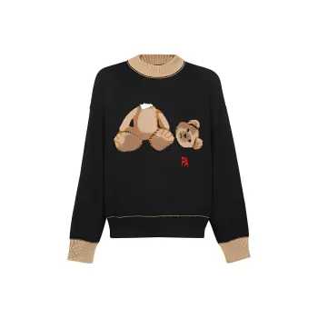 PALM ANGELS Palm Bear Wool Knit Sweater