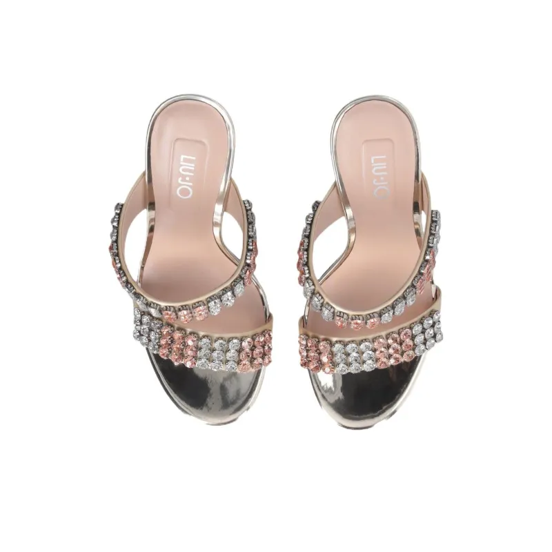 LIU·JO UOMO Rubber Sole Slide Slippers 10.5cm Women's Gold-3