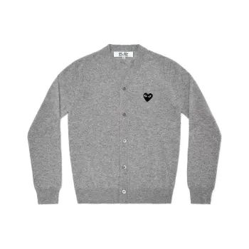 CDG Play Sweater Unisex Light Gray