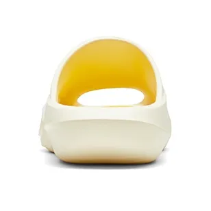 Qing Pao Slip Resistant Odor Resistant Massage Pad Slide Slippers Unisex White Yellow-3