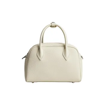 CHICWIND Top Grain Cow Leather Boston Bag Handbag Women's Multicolor