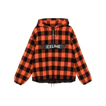 CELINE Windbreaker In Check Wool