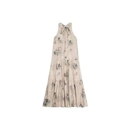 PLAY BUSH Sleeveless Dress Women's Ink Wash Painting-1