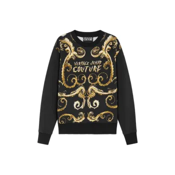 VERSACE Couture Chain Cotton Sweatshirt