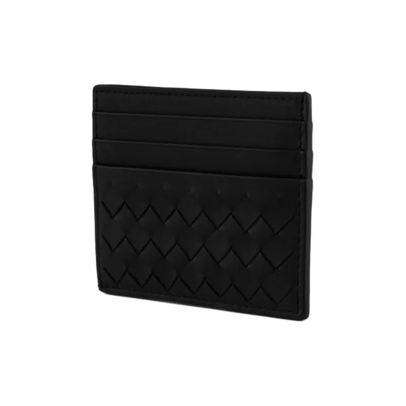 Bottega Veneta Calfskin Card Holder Men's Black-1