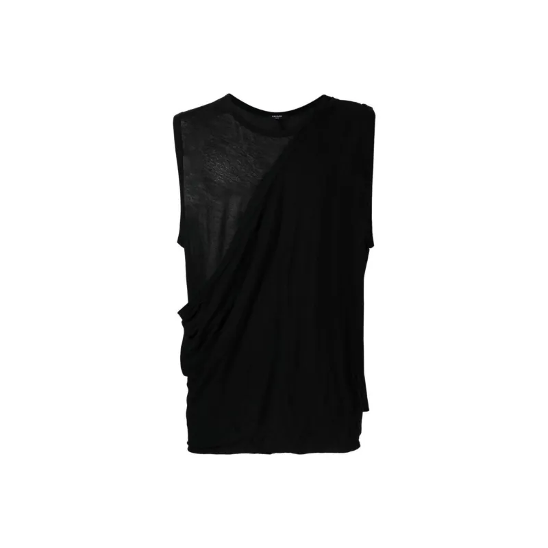 BALMAIN Sleeveless Roundneck T Shirt-0