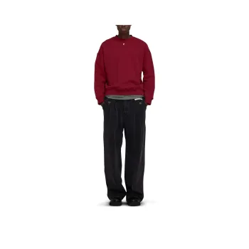 KIMHEKIM Heart Embroidered Sweatshirt Sweatshirt Men's RED/Red