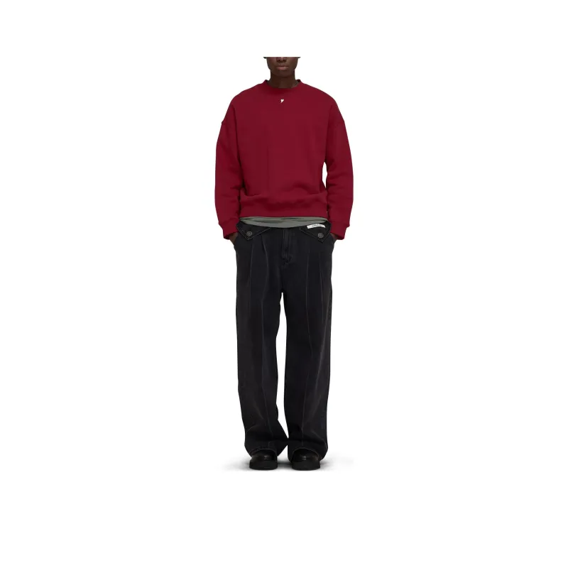 KIMHEKIM Heart Embroidered Sweatshirt Sweatshirt Men's RED/Red-0