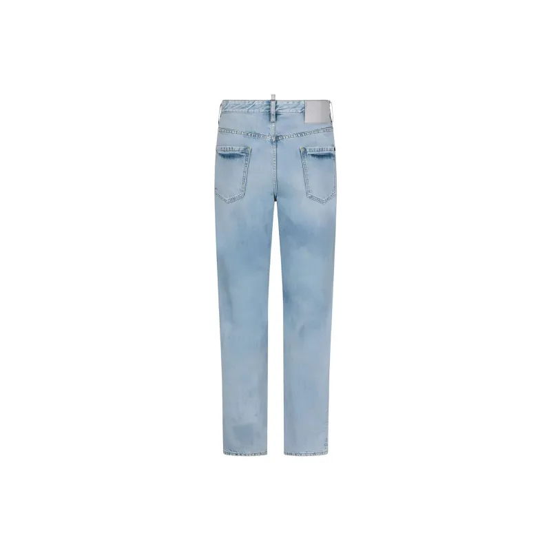 Dsquared2 Ripped Detailed Straight Leg Jeans-1