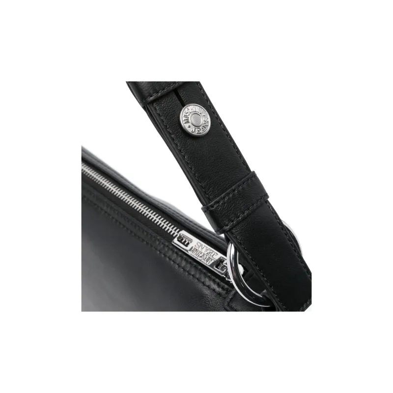 MOSCHINO Cow Leather Handbag Shoulder Bag Women's Black-2