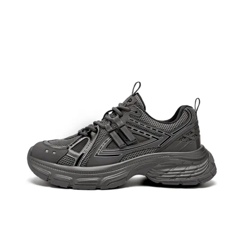 JEEP SPIRIT Slip Resistant, Abrasion Resistant, Breathable, Lightweight Low Top Chunky Sneakers Men's Time Gray