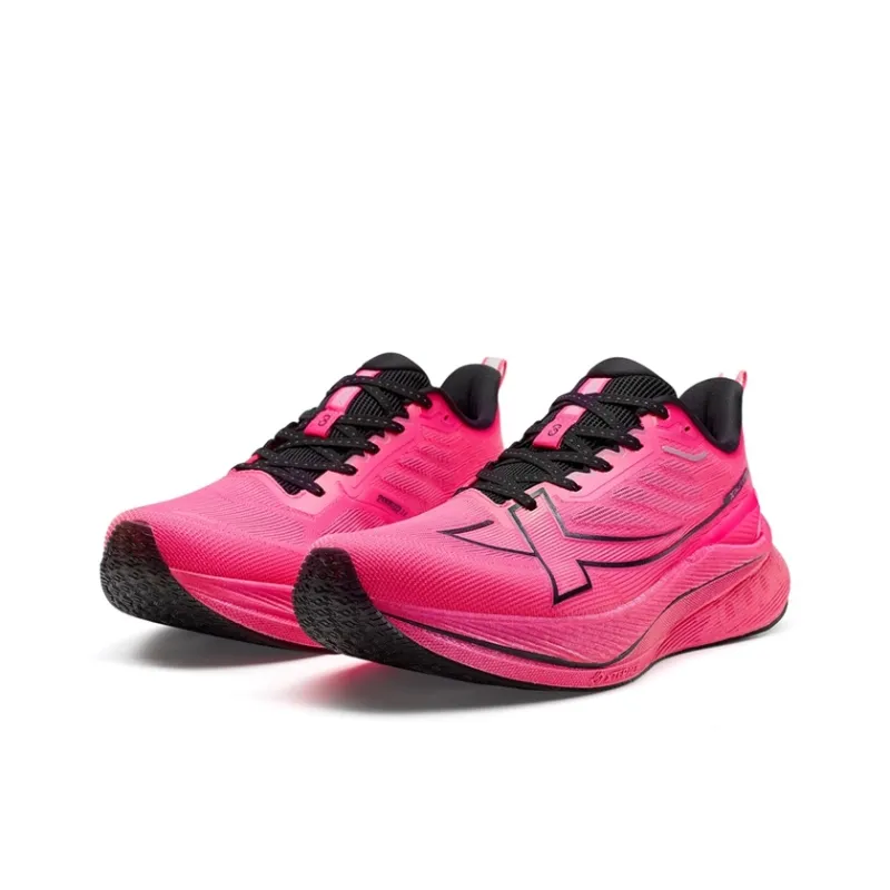 XTEP 2000km 3.0 Running Shoes Men Low Top Fluorescent Enchanting Red, Black-2