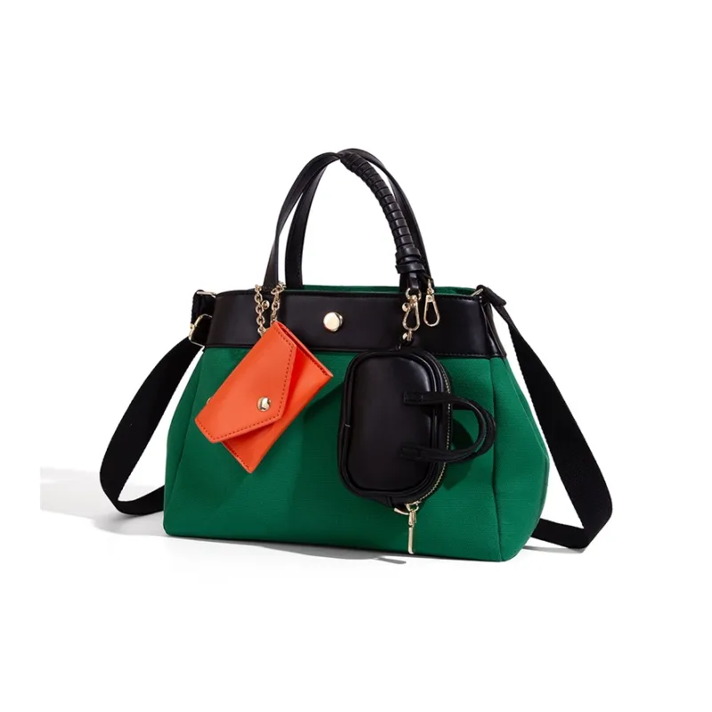 Vigno Canvas Handbag, One Shoulder, Crossbody Bag Women's Multicolor-35