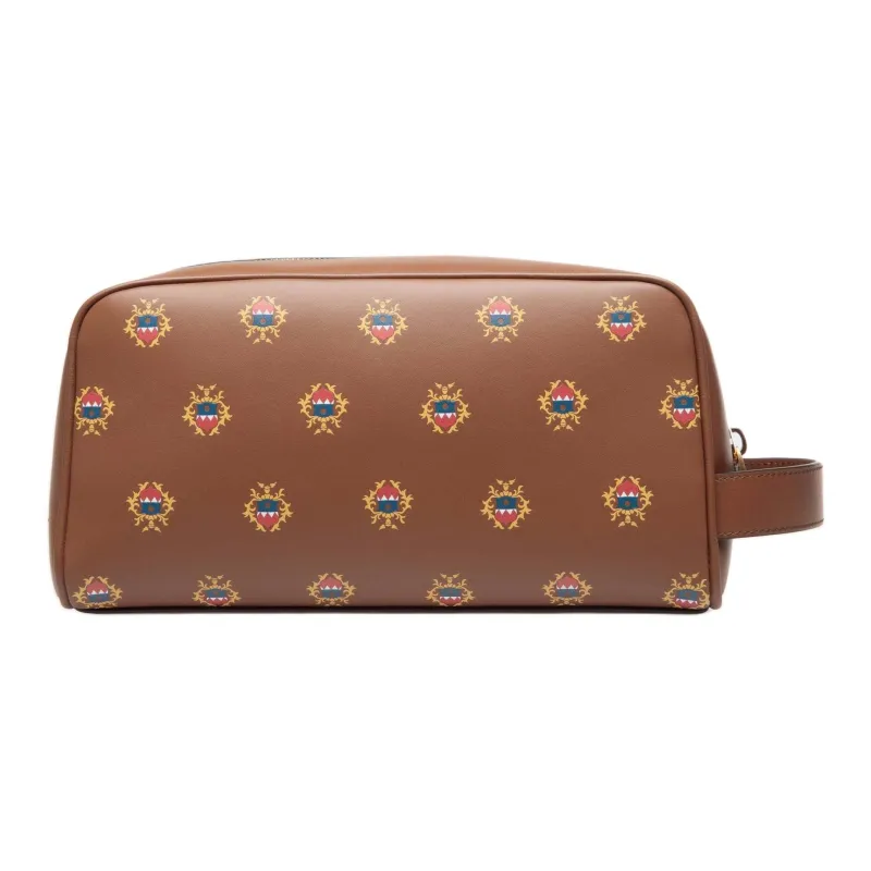 BALLY Calfskin Toiletry Bag Men's Brown-1