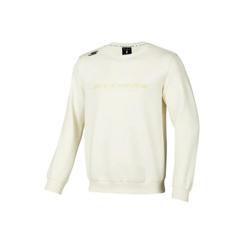 Skechers GOKNIT Basic Sports Collection Sweatshirt Men's Cream Beige White-0