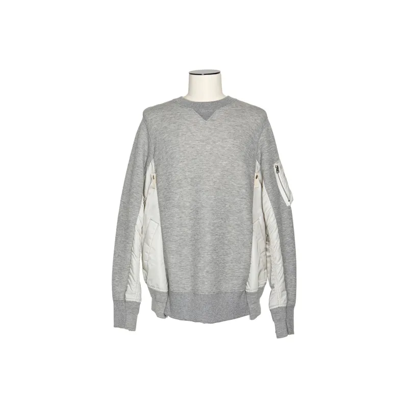 Sacai Long Sleeved Panelled Crewneck Sweatshirt-0