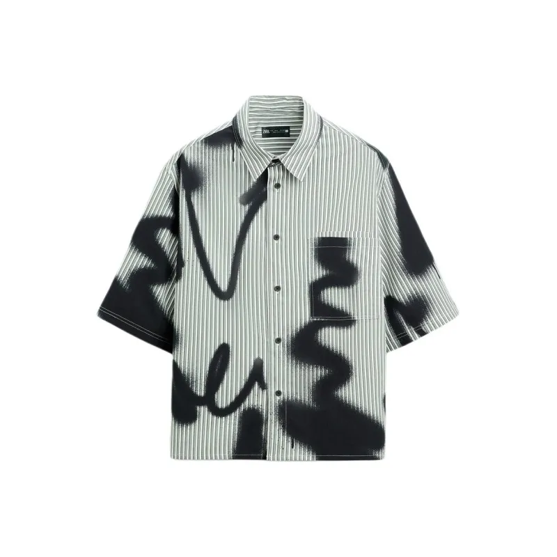 ZARA Shirts Men Stripes-0