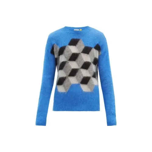 Fragment Design X Moncler GENIUS X Fujiwara Hiroshi FRGMT Sweaters Men Blue