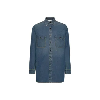 Maison Margiela Collared Long Sleeve Denim Shirt