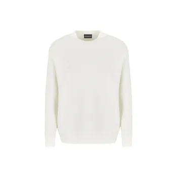EMPORIO ARMANI Mock neck Jumper In Virgin Wool With A Micro textured Weave
