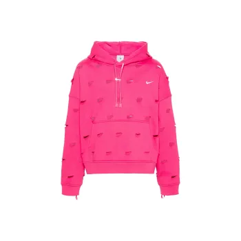 Nike Swoosh-cut Out Jersey Hoodie
