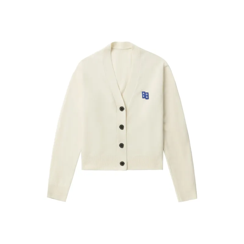 ADER ERROR Tetris-appliqué Fine-knit Cardigan-0