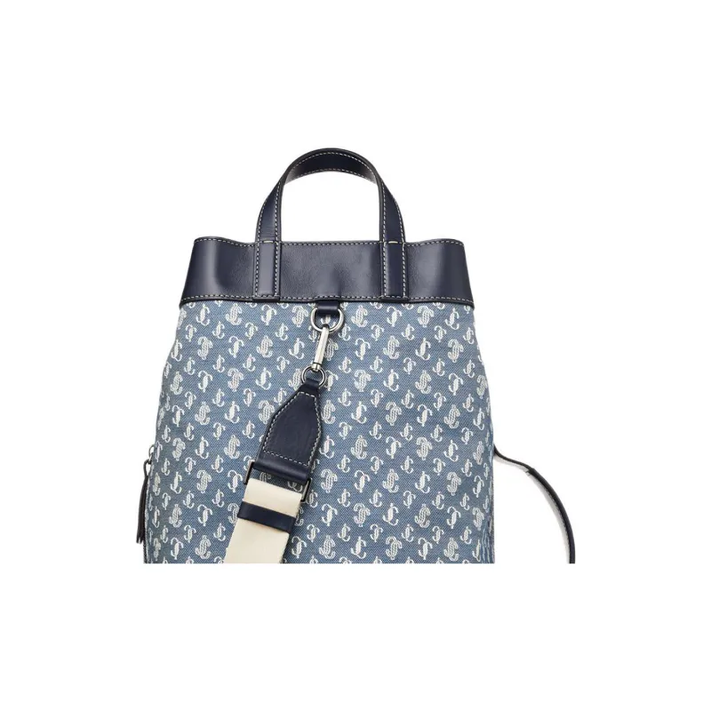 Jimmy Choo Denim With Leather Bucket Bags Shoulder Bag Crossbody Bag Men's Blue-4