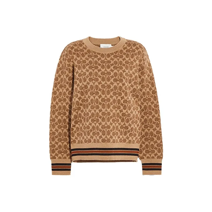 COACH Sweaters Unisex Brown-0